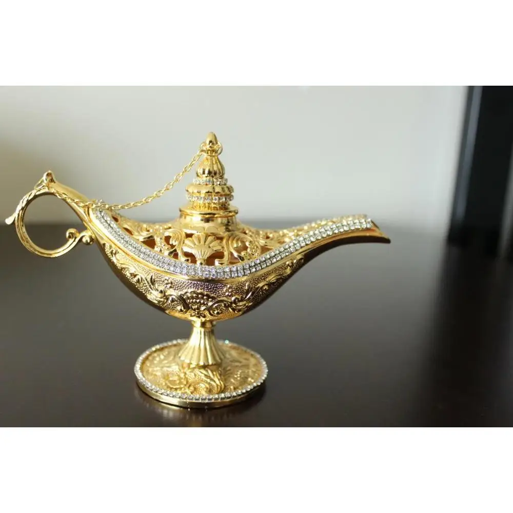 Традиционный SWAROVSKI покрытием Аладдина Джина лампа ALADDIN'S волшебная золотого