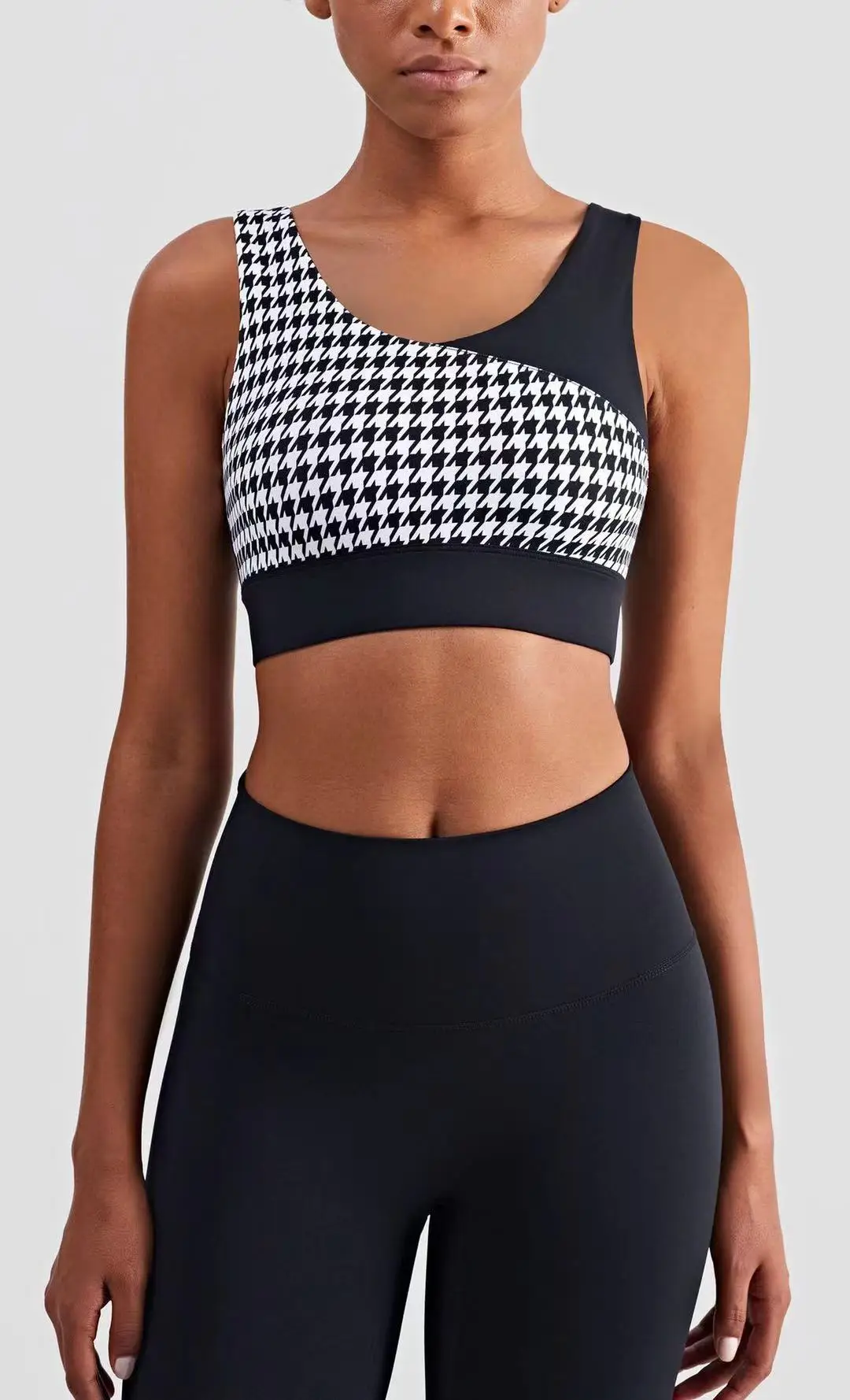 Женское Радужное Спортивное бюстье на толстых бретельках с цифровым принтом