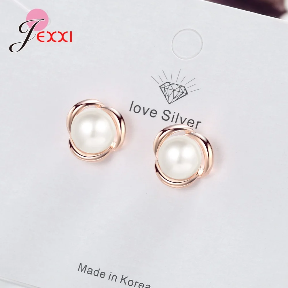 

New Classic Style Freshwater Pearl Stud Earrings For Sale Good Quality 925 Sterling Silver Exquisite Pearl Studs For Girlfriend
