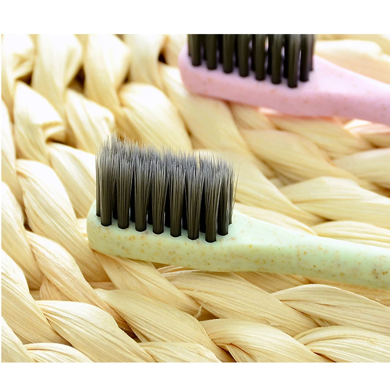 

10PCS Wooden Toothbrush Solid Handle Soft Fibre Eco-Friendly Teeth Brushes Dental Cleaning Adult Oral Care Healthy Products