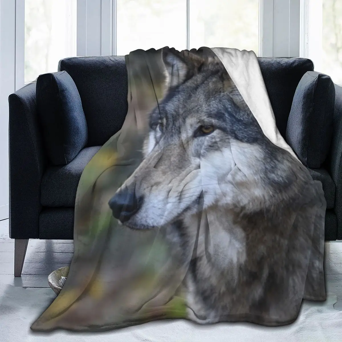 

Wild Wolf And Moon Animals Galaxy Fleece Throw Blankets For Sofa Bed Couch Dropship Wholesale Dropship Decorative Family Throw