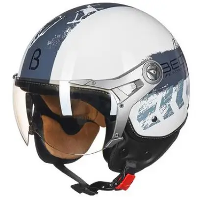 110B-015 BEON мотоциклетный шлем Chopper 3/4, винтажный шлем с открытым лицом, мотоциклетный шлем, шлем для мотокросса, мотоциклетный шлем для скутера - Цвет: 110B-015