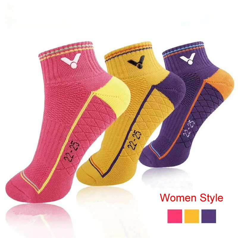 

2020 Women's sport socks 3pairs non-slip deodorant badminton sock towel bottom thick cotton sports sock for men socks calcetines