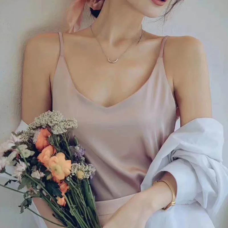 Новинка 2020 супермягкая Майка без следов с V-образным вырезом женский летний