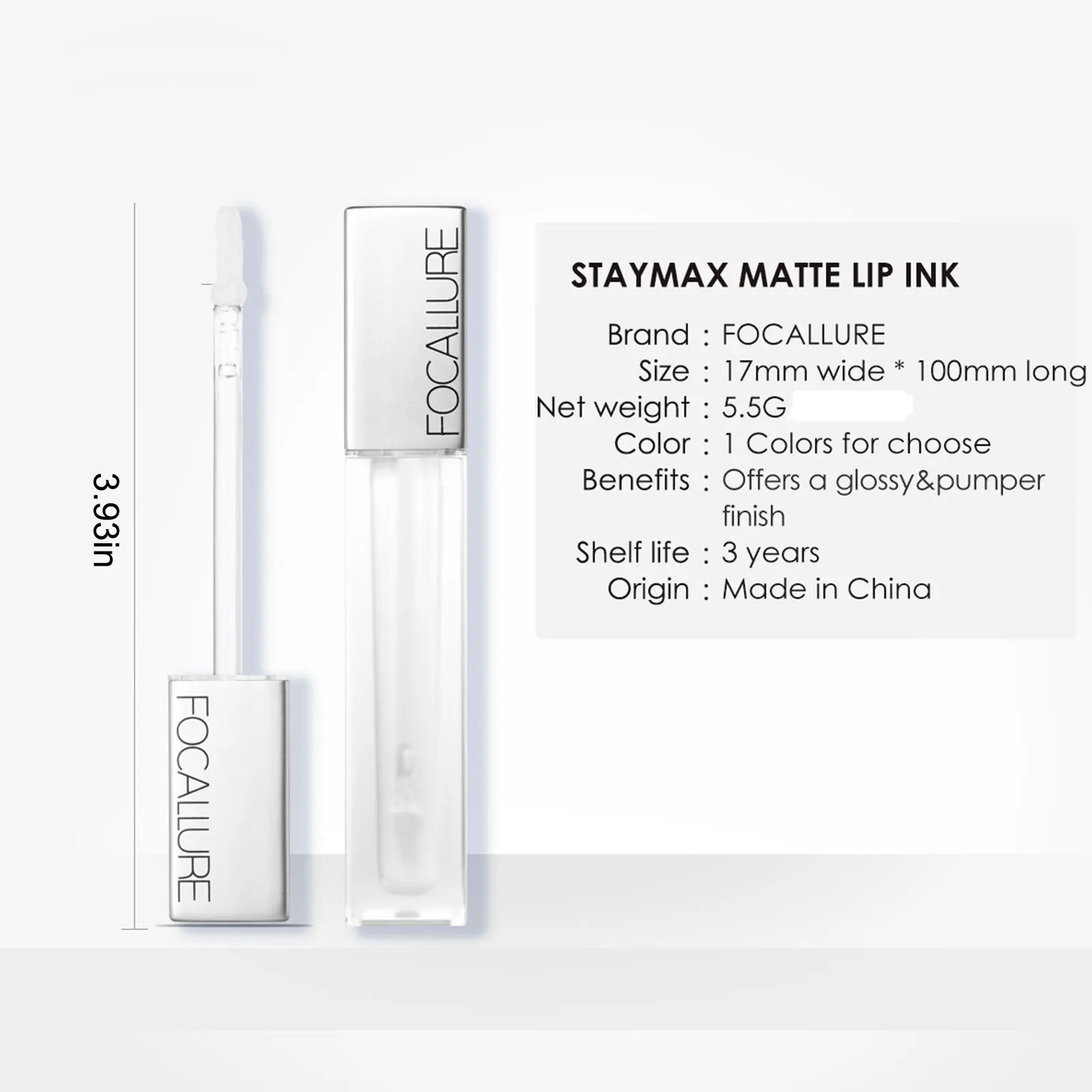 

Focallure Clear Plumper Moisturizing Lip Gloss Non-sticky Enrich With Lip Care Makeup Lipglossy Lip Gloss Beauty Makeup Tools