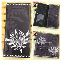 anime games related products monster hunter world impression leather wallet men and women second element wallet wallet students