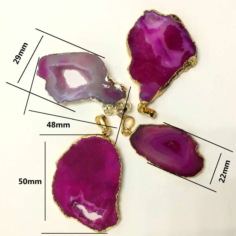 20x45 мм Ювелирные изделия из натурального камня Золотое серебряное покрытие