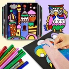 9 шт. DIY волшебная художественная наклейка картина для детей милые Мультяшные креативные наклейки для детей подарок