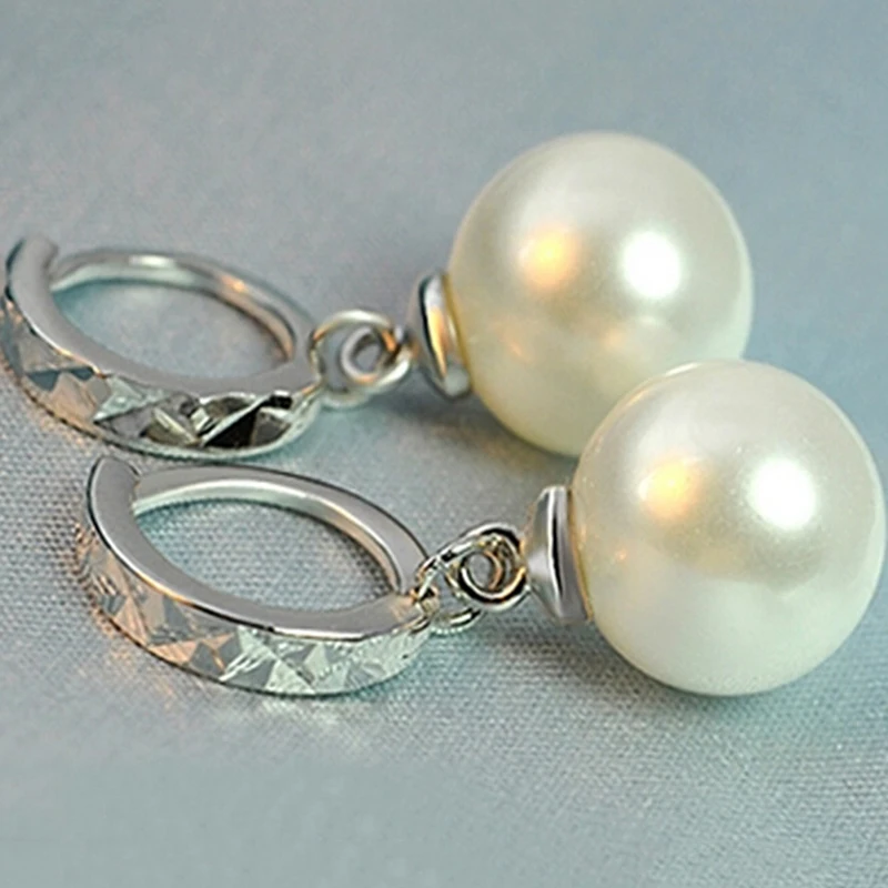 

2021 Pearl Earrings Genuine Natural Freshwater Pearl Sterling Earrings Pearl Jewelry For Wemon Wedding Gift