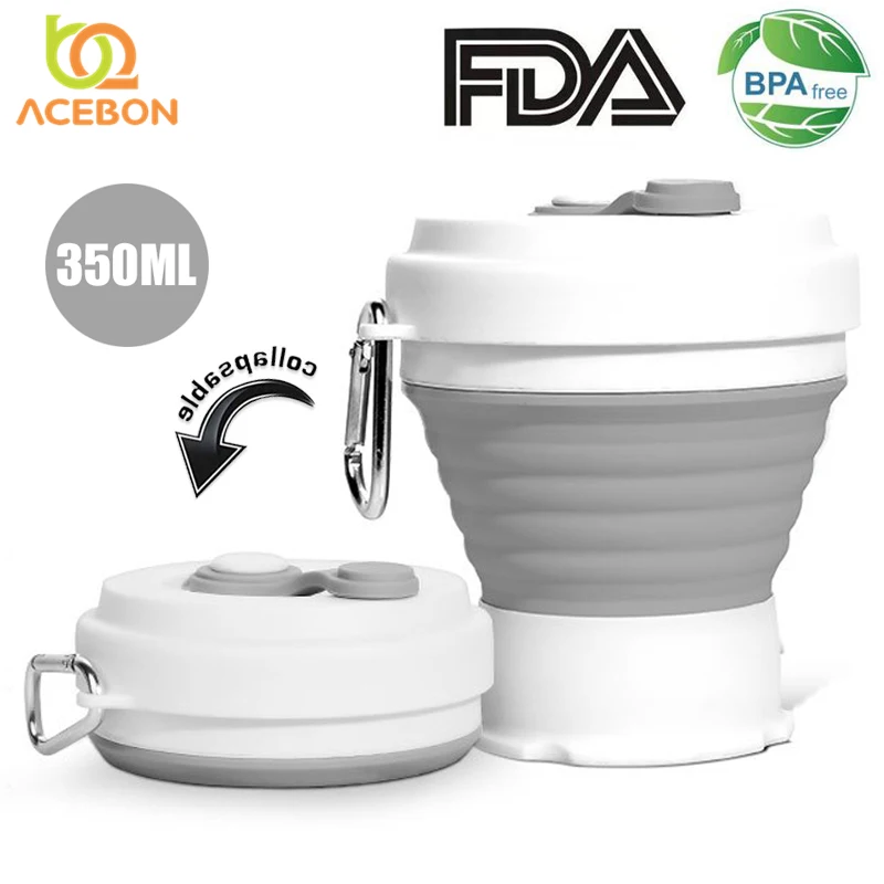 Складная Силиконовая телескопическая кофейная чашка 350 мл 6 цветов складная