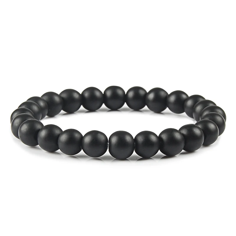 Браслет из натурального камня 8 мм бирюзовый синий белый|Плетеные браслеты| |