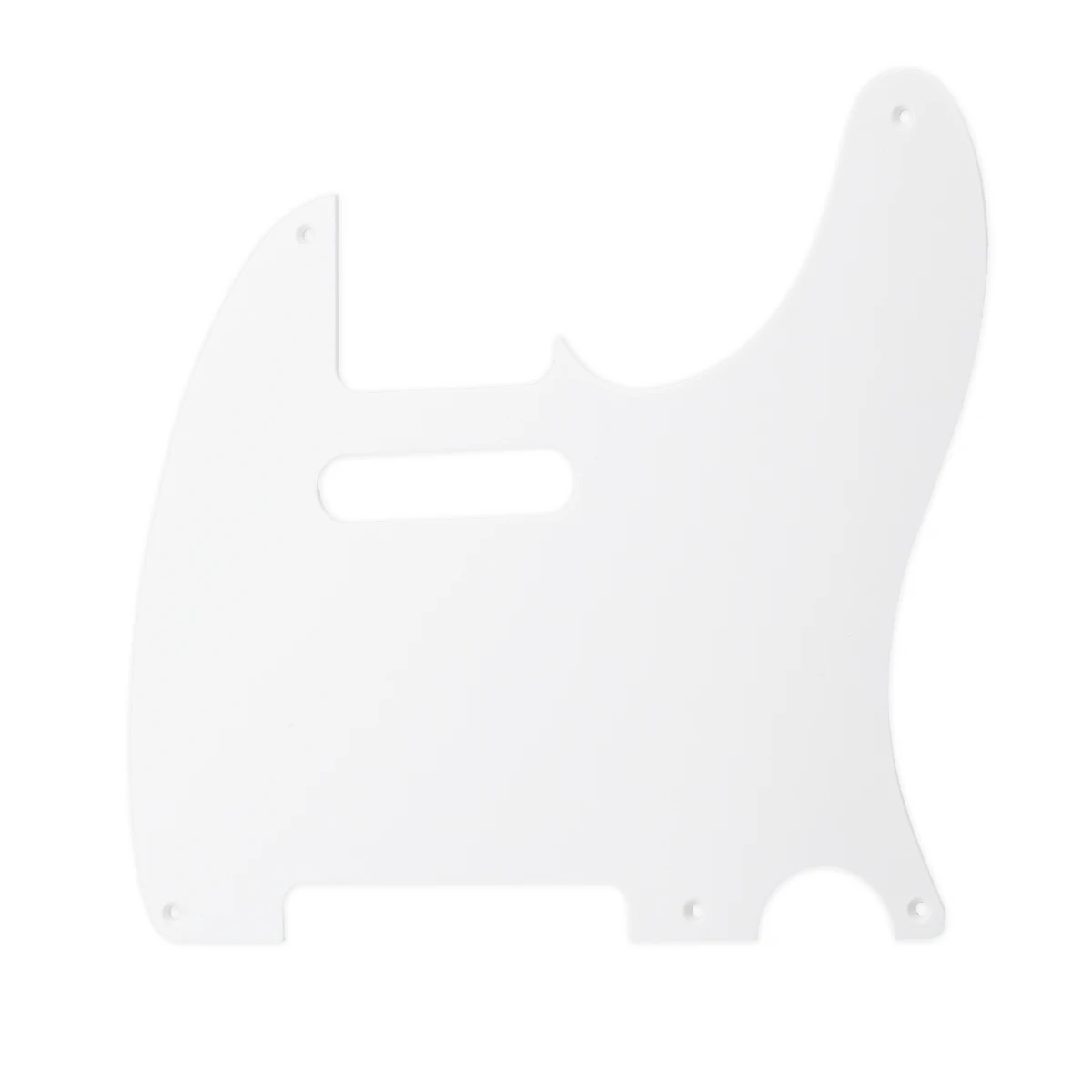 

Musiclily 5 Hole Vintage Tele Pickguard for Fender American/Mexican Made Standard Telecaster Style Electric Guitar, 1Ply White