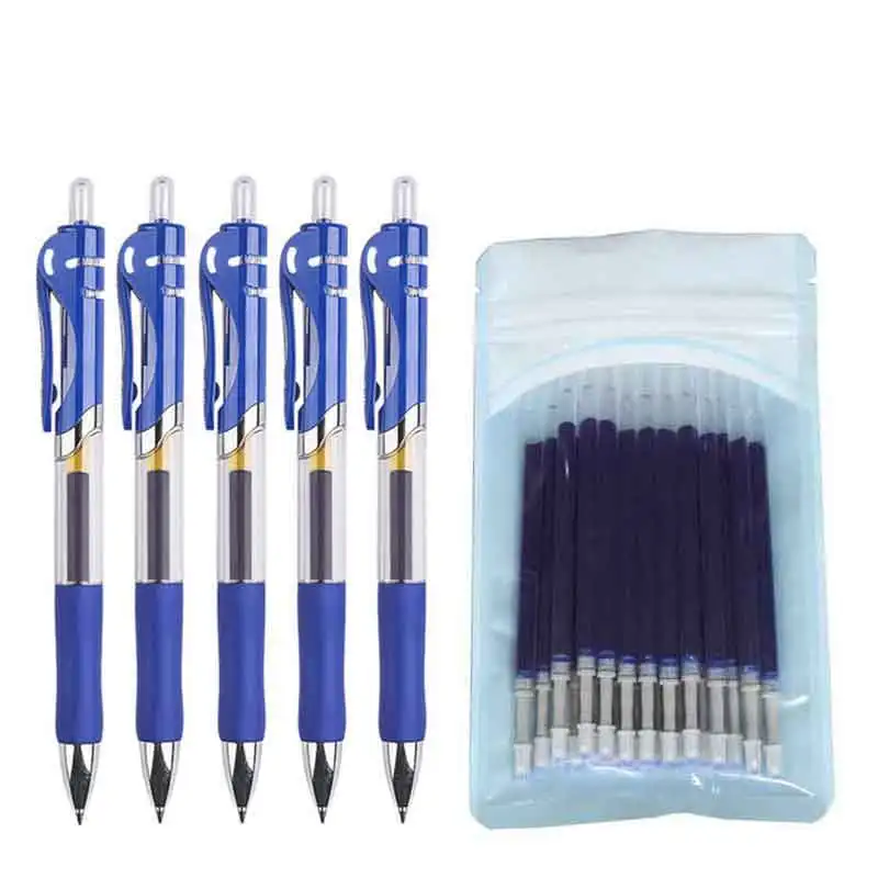 

Intrekbare Gel Pen Set 0.5Mm Zwart/Rood/Blauw Grote Capaciteit Balpen Handvat Vervangbare Vullingen Staaf school Kantoorb