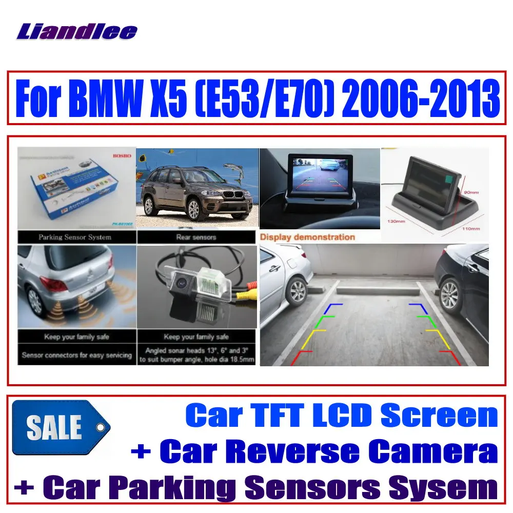 CCD камера заднего вида для BMW X5 (E53/E70) 2006-2013 цифровые парковочные датчики