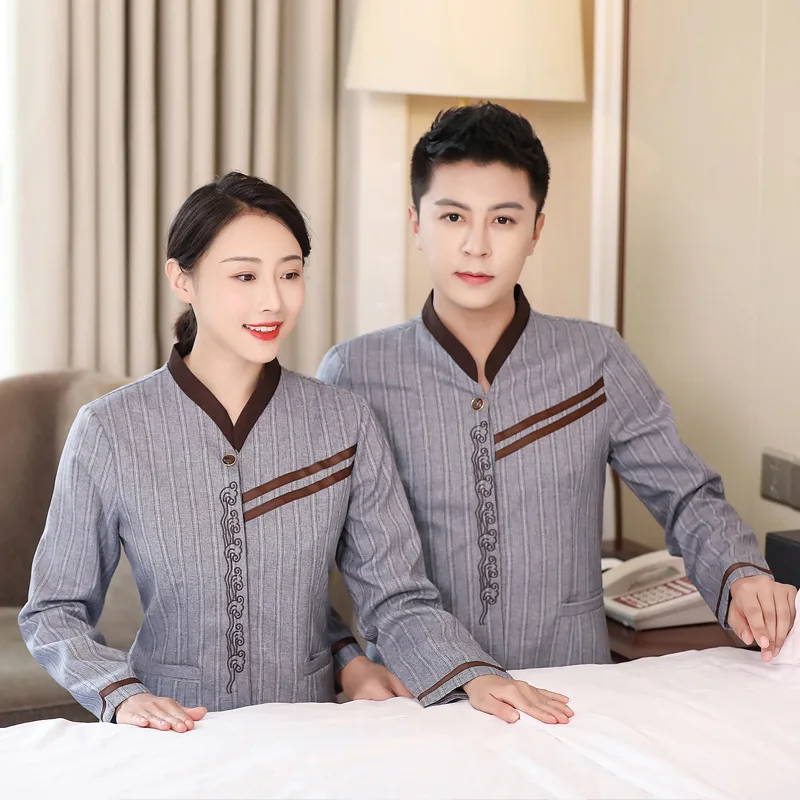 Униформа с длинными рукавами для уборки гостевых комнат отеля одежда qiu dong