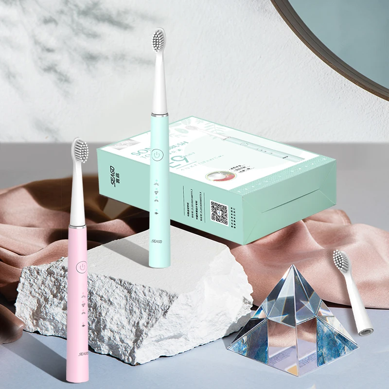 

Xiaomi youpin Electric Toothbrush USB Rechargeable Sonic Tooth Brush for Female and Girl with 3 soft Brush heads Gift box