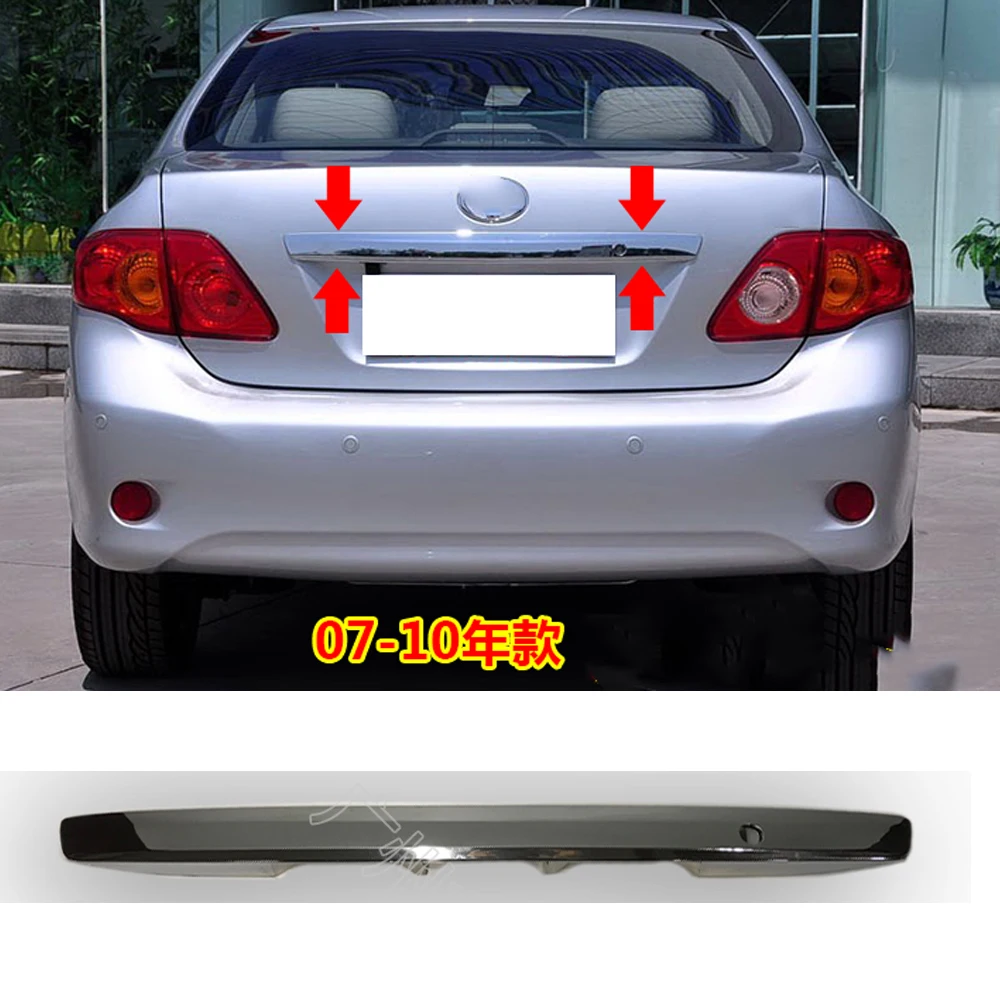 Для Toyota Corolla 2007-2013 отделка багажника ABS Хромированная задняя дверная полоса накладка панель багажника задняя крышка Покрытие яркий