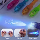 Ручка с УФ-подсветкой, невидимый магический карандаш, секретная флуоресцентная ручка для письма, детская доска для рисования, светящаяся ручка d5