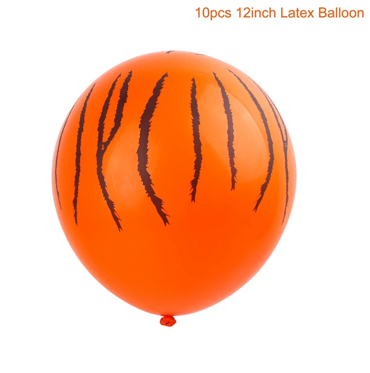 Tiger Latex balloon HUIRAN джунгли принадлежности для животных Посуда С Днем Рождения Декор дети Джунгли Тема вечерние для вечеринки в стиле сафари декор для мальчиков - Цвет: Tiger Latex balloon