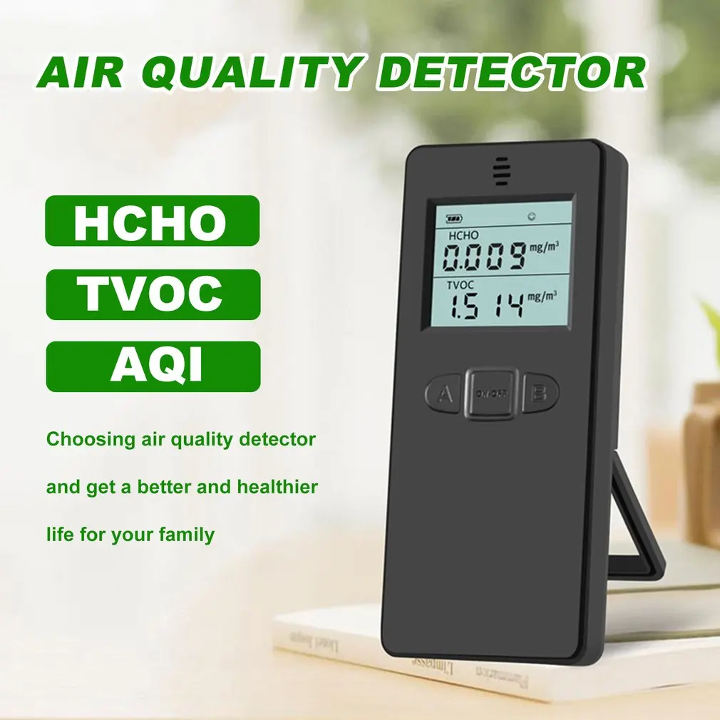 Портативный цифровой детектор формальдегида HCHO/TVOC газовый тестер AQI монитор