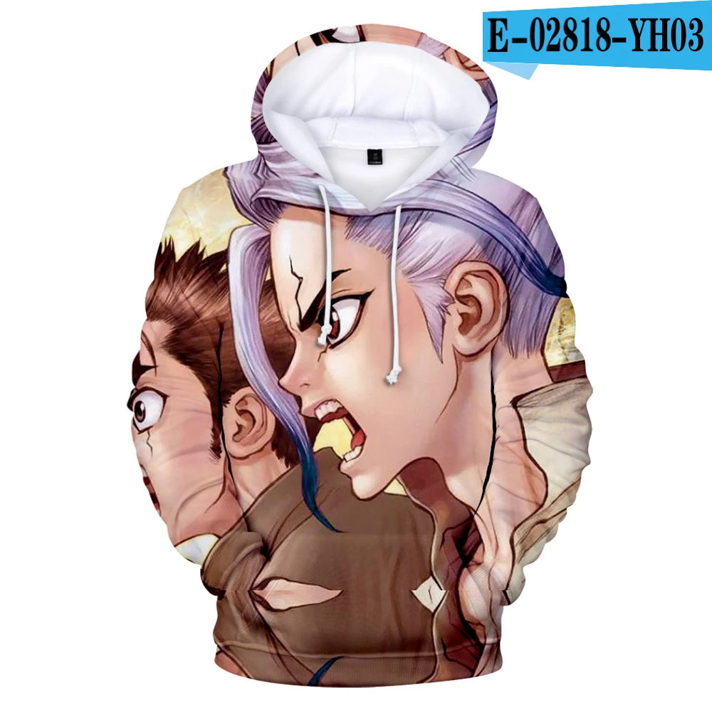 Drstone 3D печать толстовки TMS развлечения recompose 3D Аниме Dr stone толстовка с капюшоном горячая Распродажа мультфильм подростковая одежда - Цвет: Армейский зеленый
