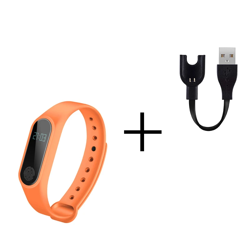 Orange New M2 smart fashion sports watch fitness running tracker bracelet step blood pressure monitor with men and women children - Цвет: Orange
