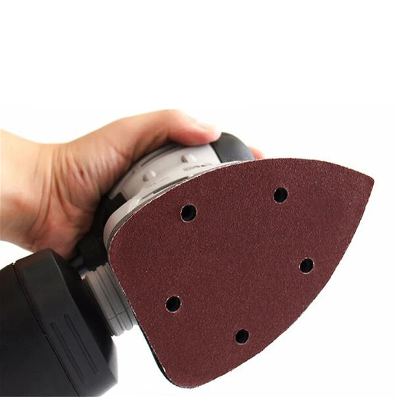 40 шт./лот 5 отверстий 140 мм многофункциональные треугольные шлифовальные листы