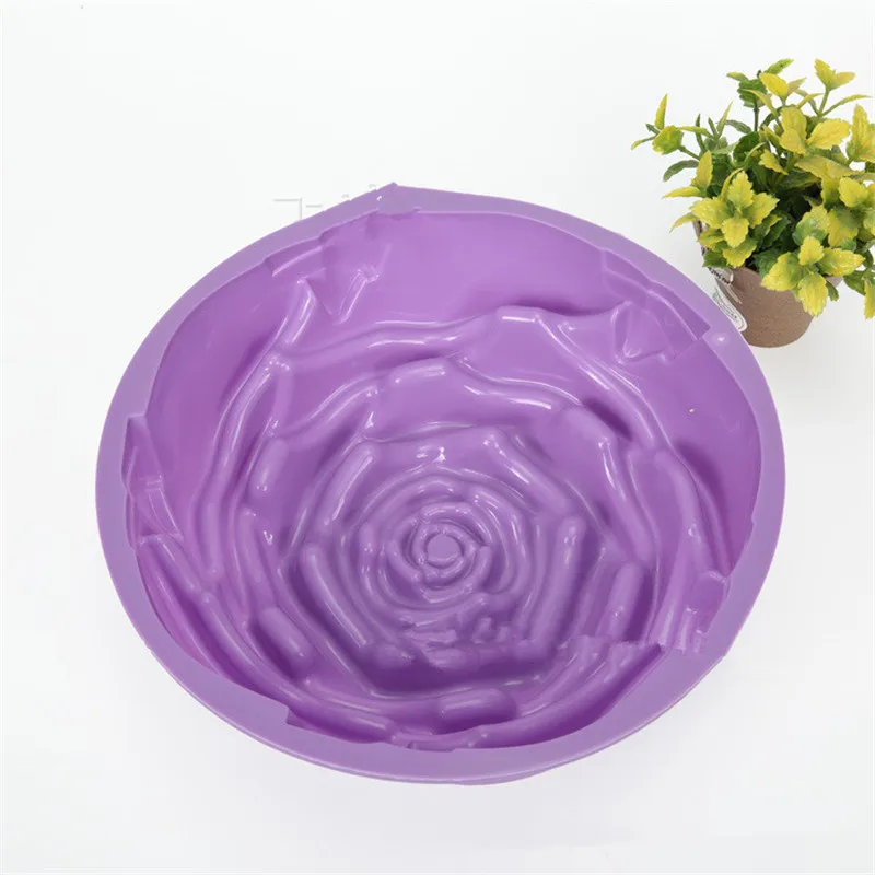 Big Rose Silicone Mousse Pan Cake Mold Baking Forms Bakeware 3D For | Дом и сад