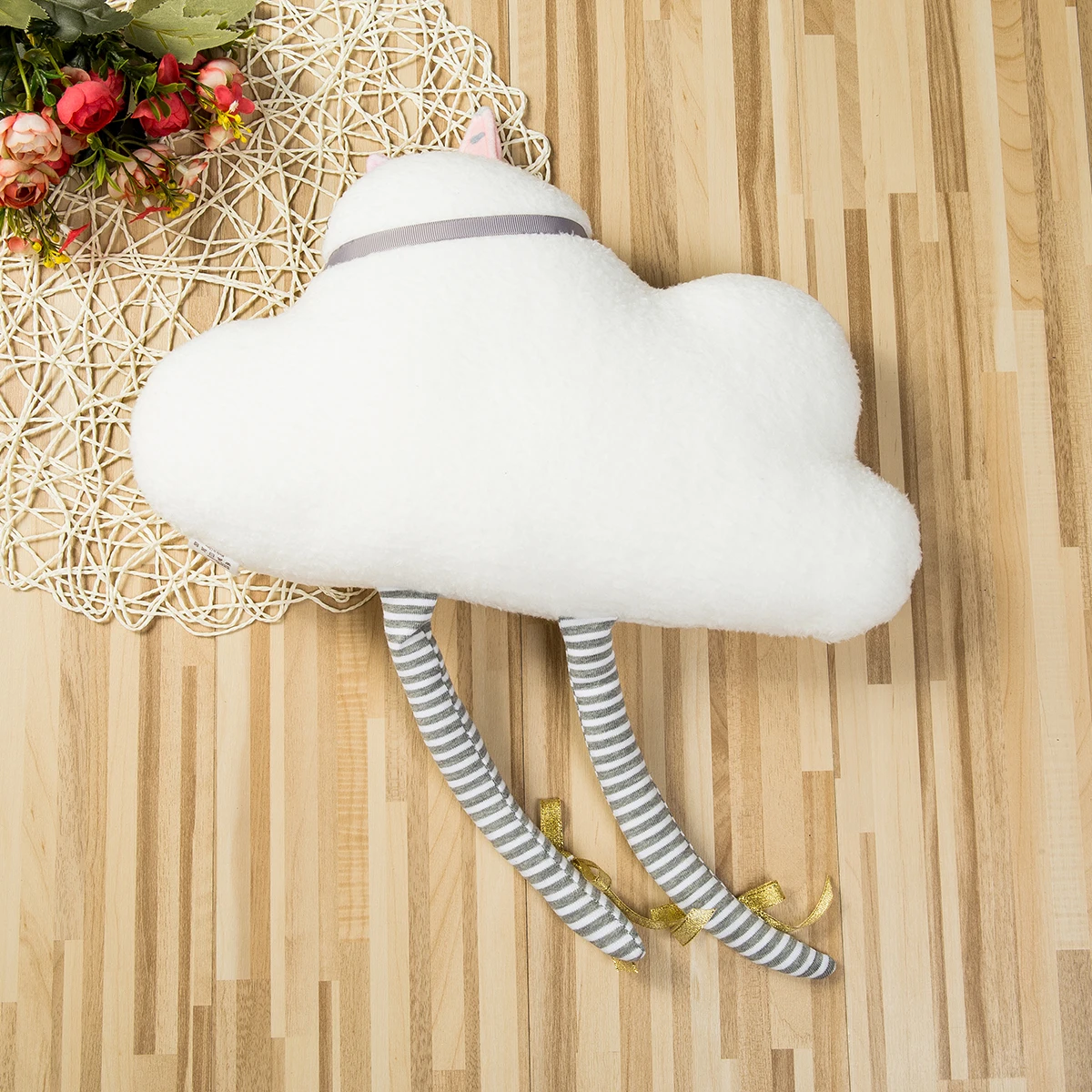 Мультяшная плюшевая подушка в форме облаков луна звезды милые сны детские