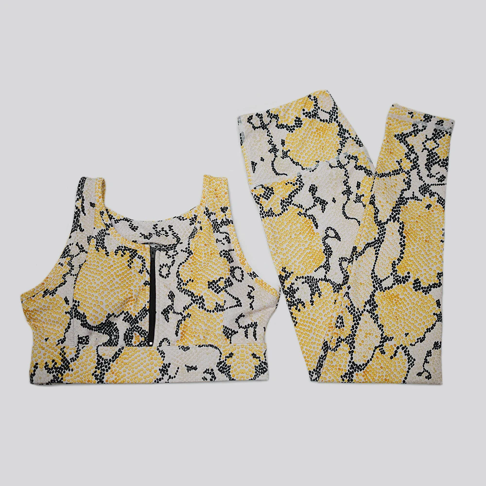 Женский спортивный костюм комплект из 2 предметов для йоги фитнеса спортзала