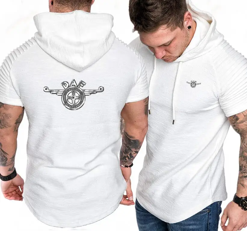 Мужская повседневная толстовка с капюшоном принтом DAF | одежда