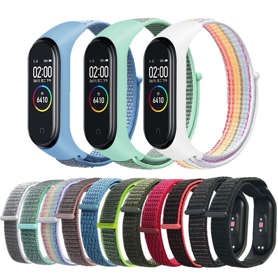Ремешок Xiaomi Mi Band 3 для ремешок часов 22 мм нейлоновый 4 в Смарт Носимых аксессуарах