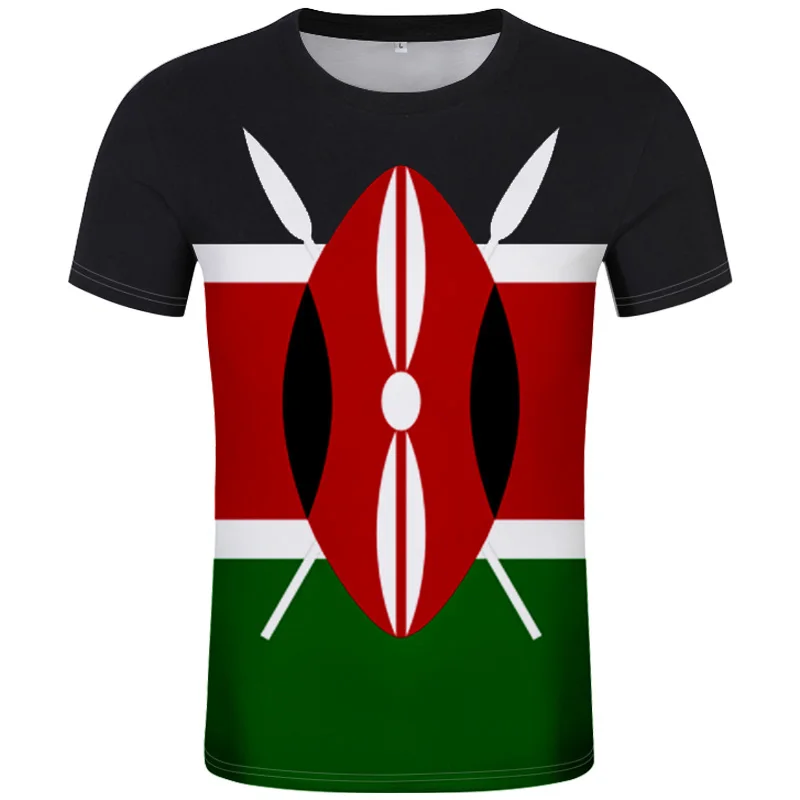 

Kenya T Shirt Diy Free Custom Made Name Number Ken T-shirt Nation Flag Ke Swahili Republic Kenyan Country Print Photo 0 Clothing