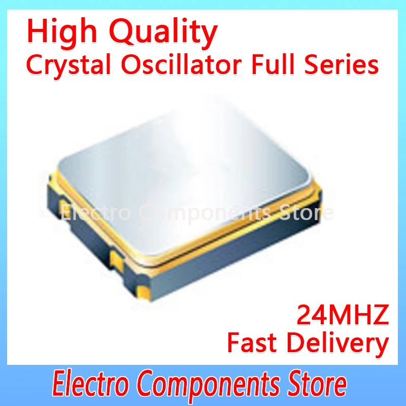 

5PCS/Lot 4Pin 2520 2.5*2.0MM 24MHz 24M 24.000mhz OSC Active SMD Quartz Crystal Oscillator Wide Voltage Crystal Oscillator Units