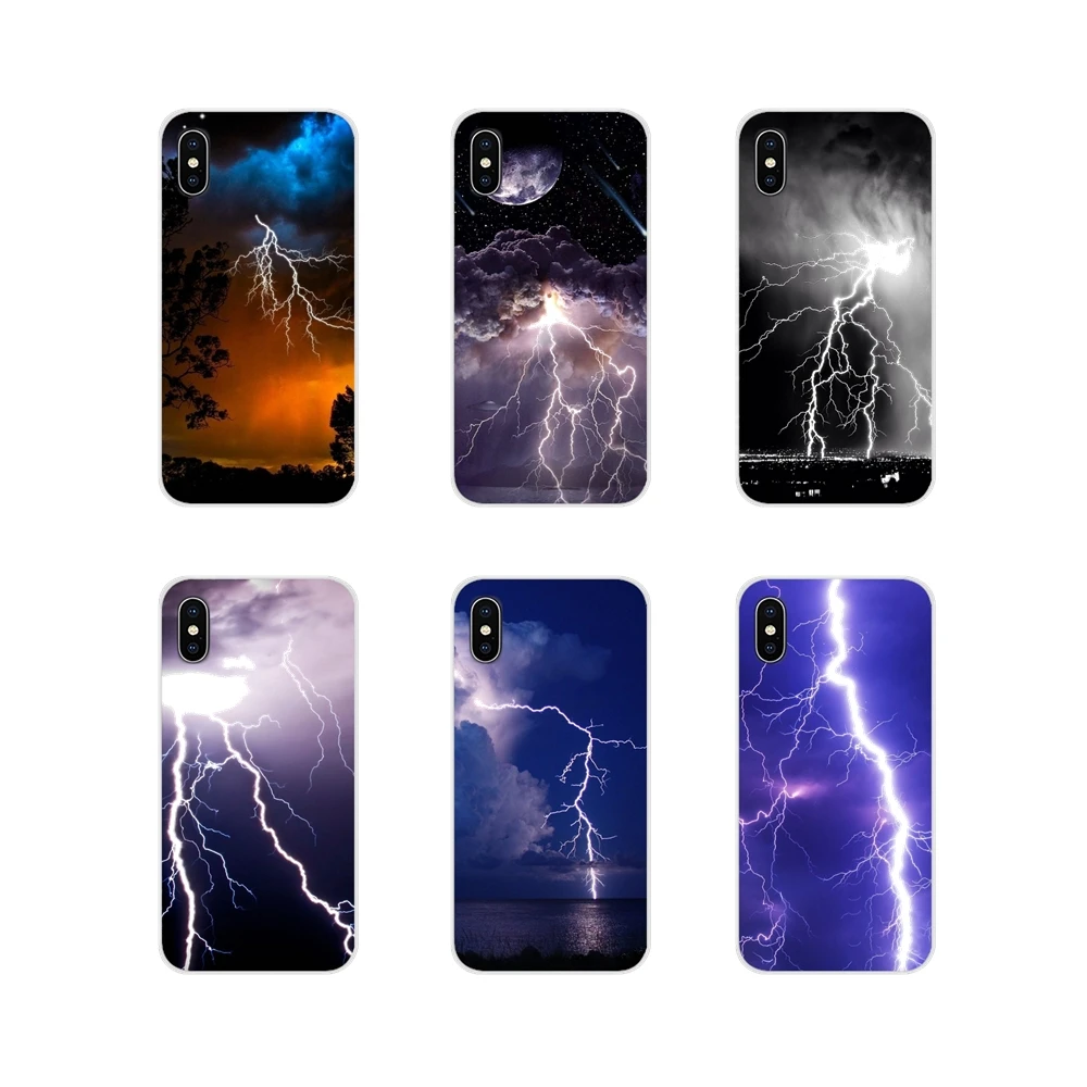 Lightning storm для Apple iPhone X XR XS 11 12pro MAX 4S 5C SE 2020 6S 7 8 Plus ipod 5 6 аксессуары чехол телефона -