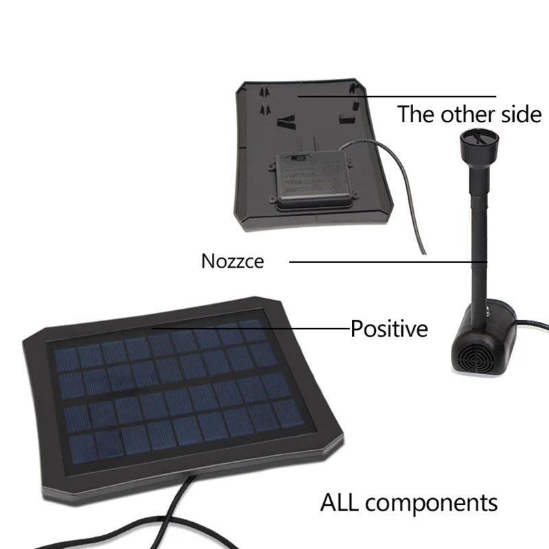 Светодиодный водяной насос на солнечной энергии автоматический красочный