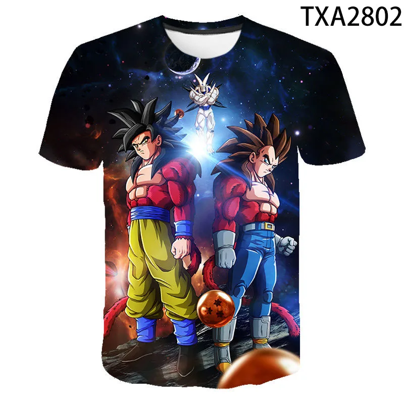 

2021 New Fashion DBZ Print 3D T Shirt Anime Dragon Men Women Children Casual Streetwear Boy Girl Kids Fashion Summer Tops Tee