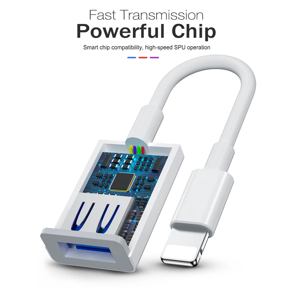 OTG адаптер для Apple к USB 3 0 устройство чтения камеры iPhone 11 Pro Max Xs XR X 6 7 8 Plus iPad разъем