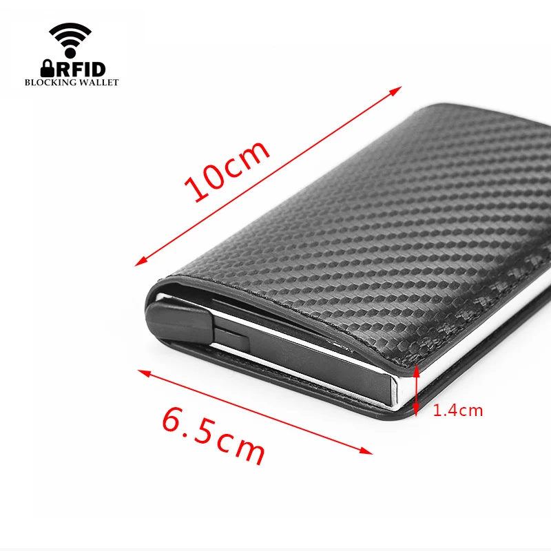 Мужской кошелек DIENQI с Rfid картой тонкий для денег винтажный черный маленький мини