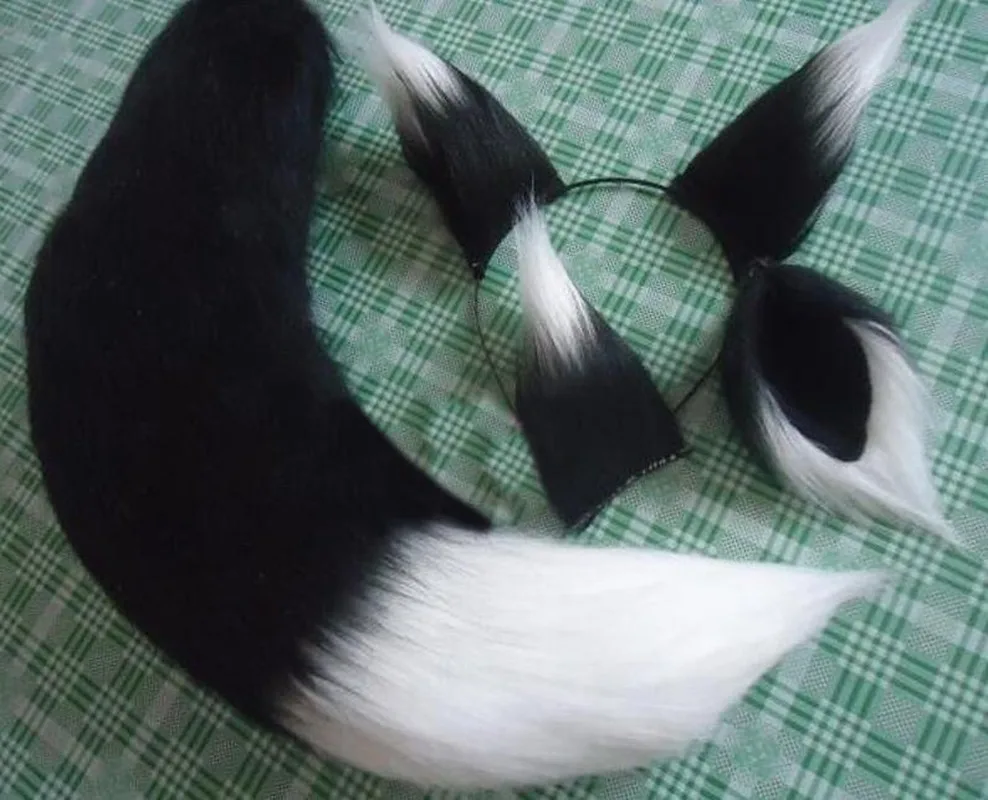 Аниме Косплей Реквизит лисы уши и хвост набор Спайс волк Холо плюшевые длинные