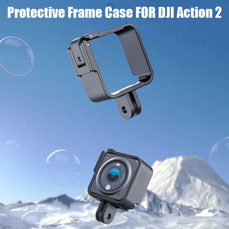 For DJI Action 2 Protective Frame Case Camcorder Housing Mount Bracket with Side Cover Hole Accessory | Электроника