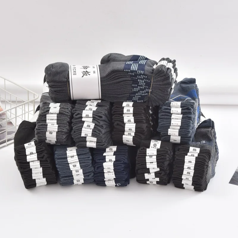 

Autumn and winter men's big foot socks factory wholesale business casual cotton socks thick and large version
