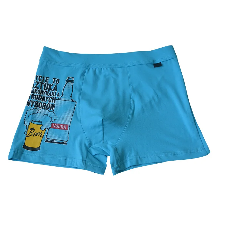 

4pcs/lot Cotton Underwear for Men Boxer Stretchy Cotton Panties Cotton Cartoon Male Short Bottoms Mens Clothes RMU153017