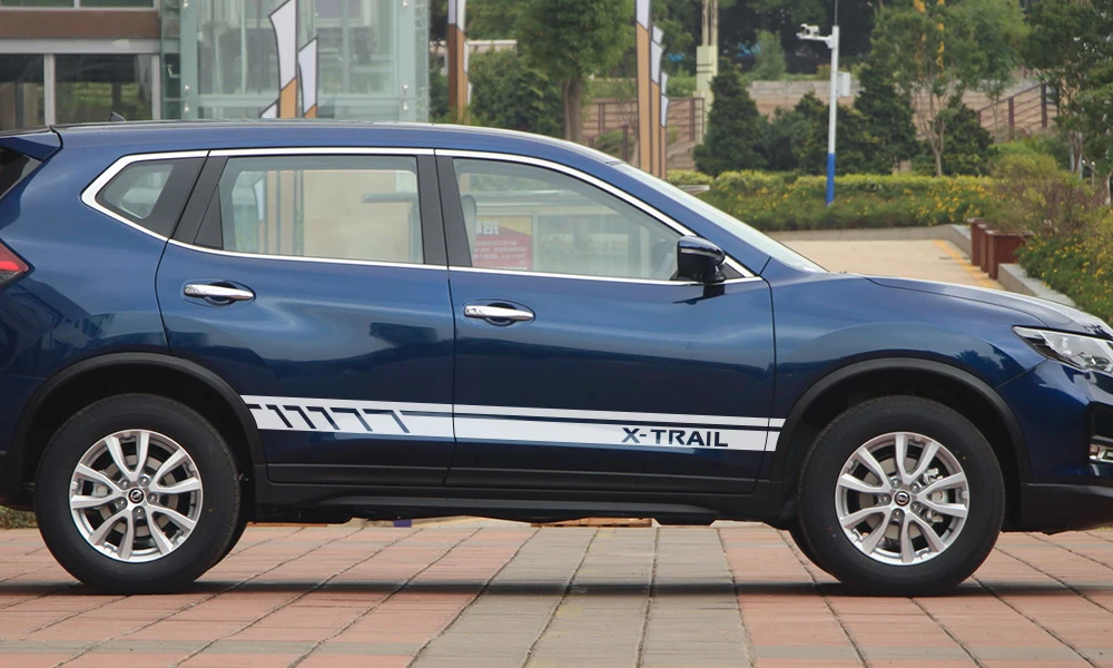 2 шт. автомобильные боковые полосы наклейки для NISSAN X-TRAIL DIY Автомобильная виниловая пленка Стайлинг наклейка украшение автомобиля Принадлежности для тюнинга