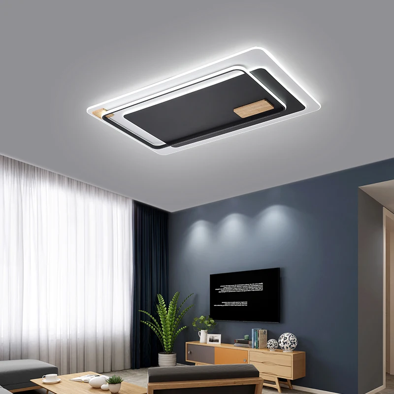 Современная светодиодная Люстра для гостиной спальни квадратная матовая