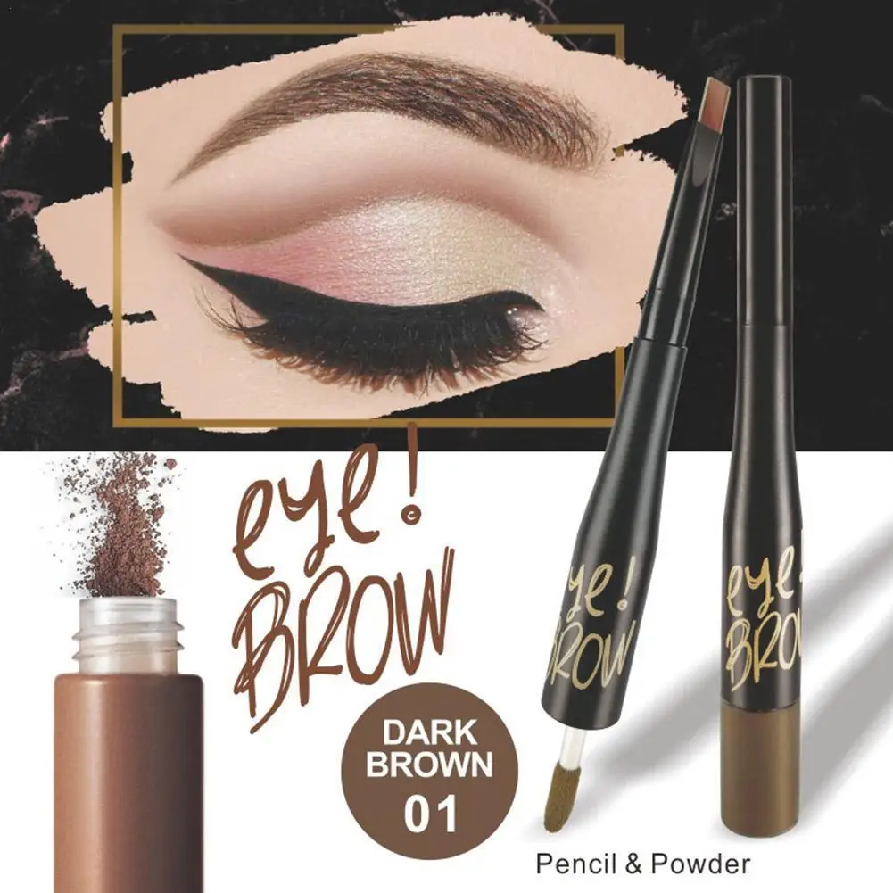 

2 в 1 карандаш для бровей двухсторонняя пудра для бровей водостойкая устойчивая к поту не размазывающаяся тату-ручка для бровей Косметика