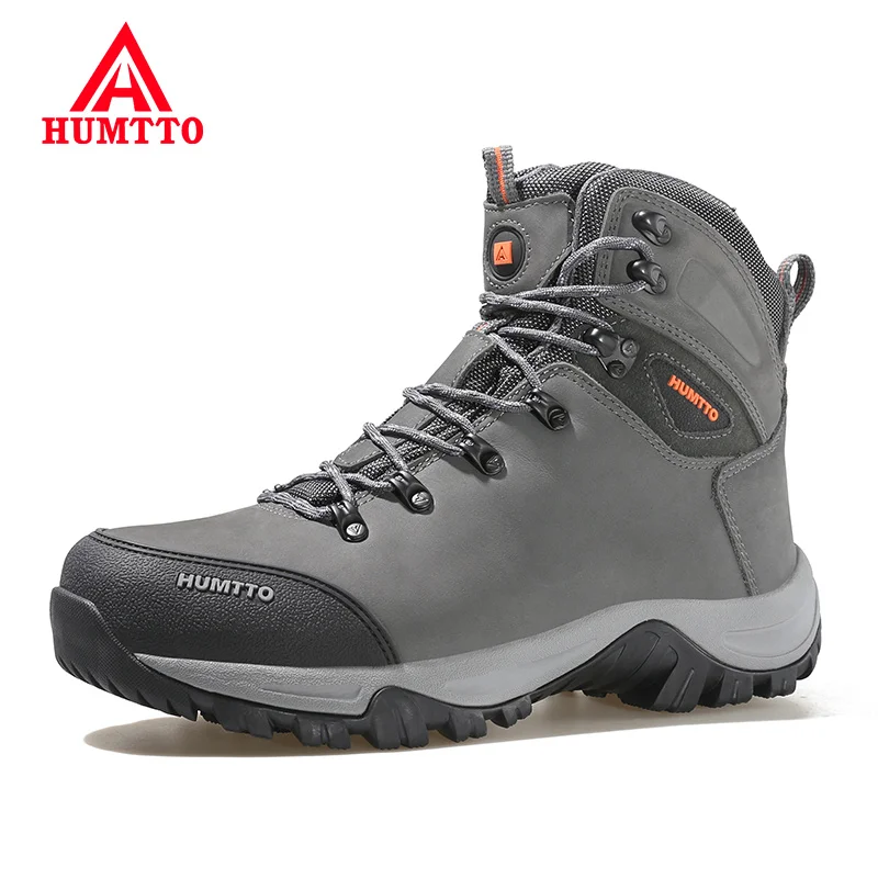 HUMTTO Waterproof Hiking Boots for Men Leather Outdoor Trekking Sneakers Man Winter Hunting Camping Mountain Tactical Shoes Mens