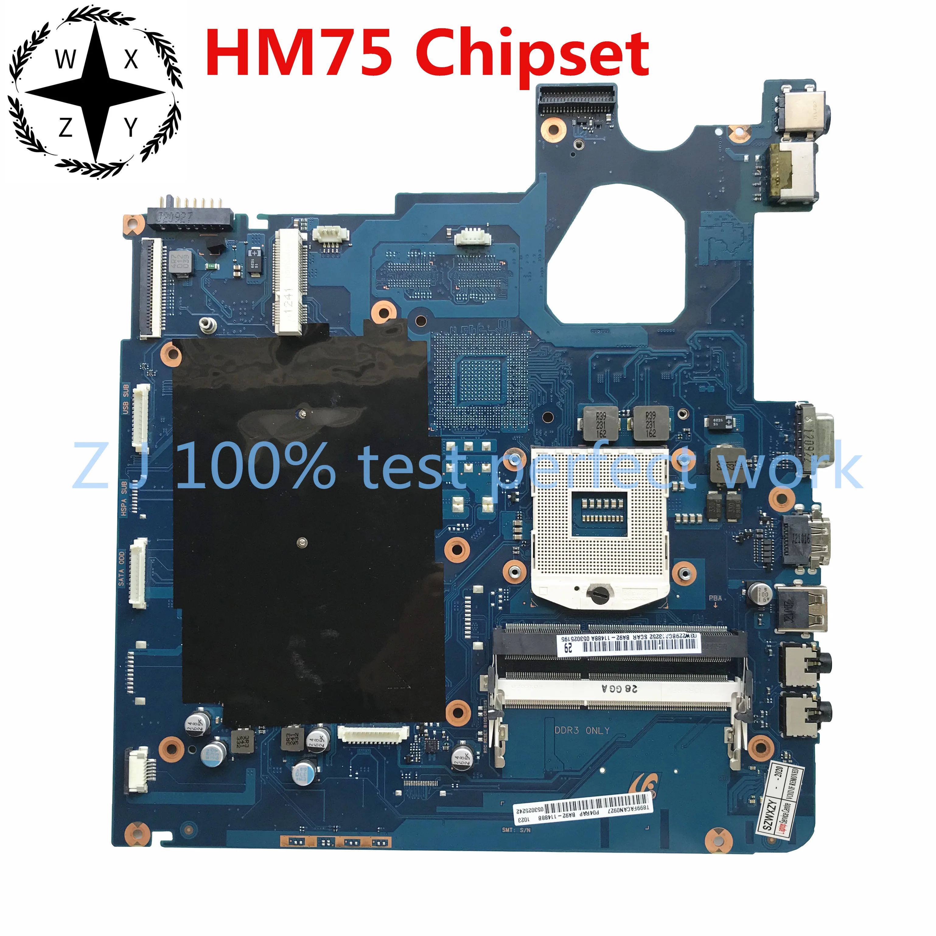 Для Samsung NP300E5C 300E5C Материнская плата ноутбука BA92 11488A 11488B BA41 01979A PGA 989 HM75 DDR3 мб 100%
