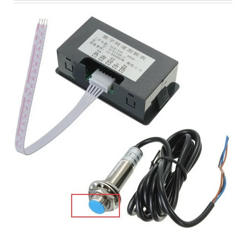 Цифровой тахометр светодиодный Тахометр с датчиками приближения DC 8-24 В 10-9999