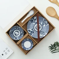 japanese style ceramic ceramic dinner set gift boxes include dishes bowls spoons and chopsticks tableware set